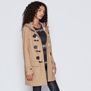 Anthropologie Joie Karina Camel Wool Blend Toggle Coat Sz XS 0-2
